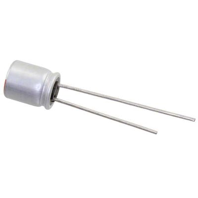 8mm Panjang Polar Aluminium Polimer Kondensator RS80J331MDNASQ Radial Terminasi