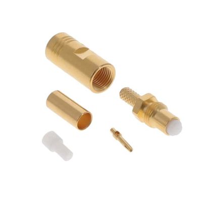 Elektronik R114075000 RF Konektor Koaksial 25,1mm Panjang Crimp Terminasi